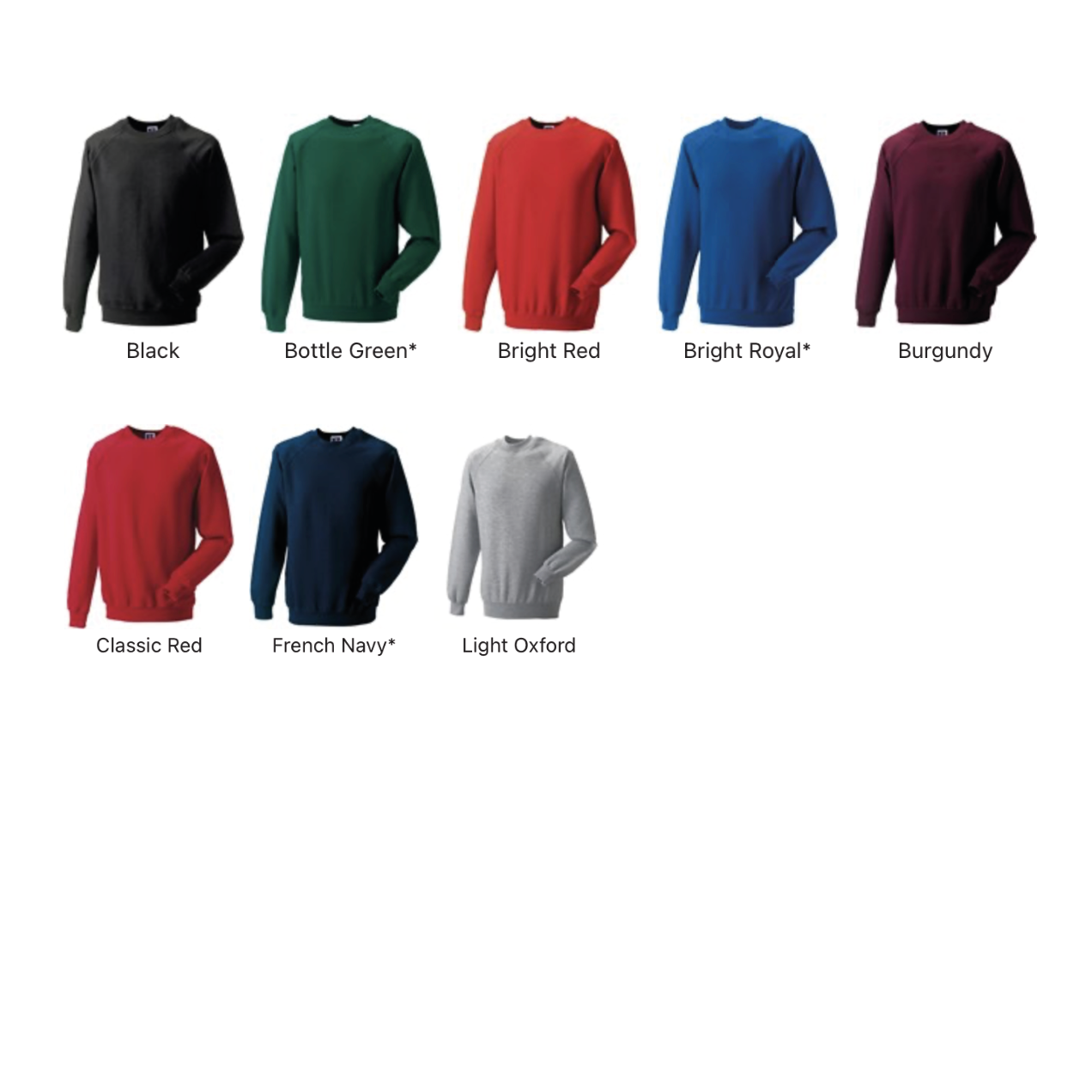 RUSSELL | CLASSIC SWEATSHIRT | PLUS LOGO TO LEFT BREAST
