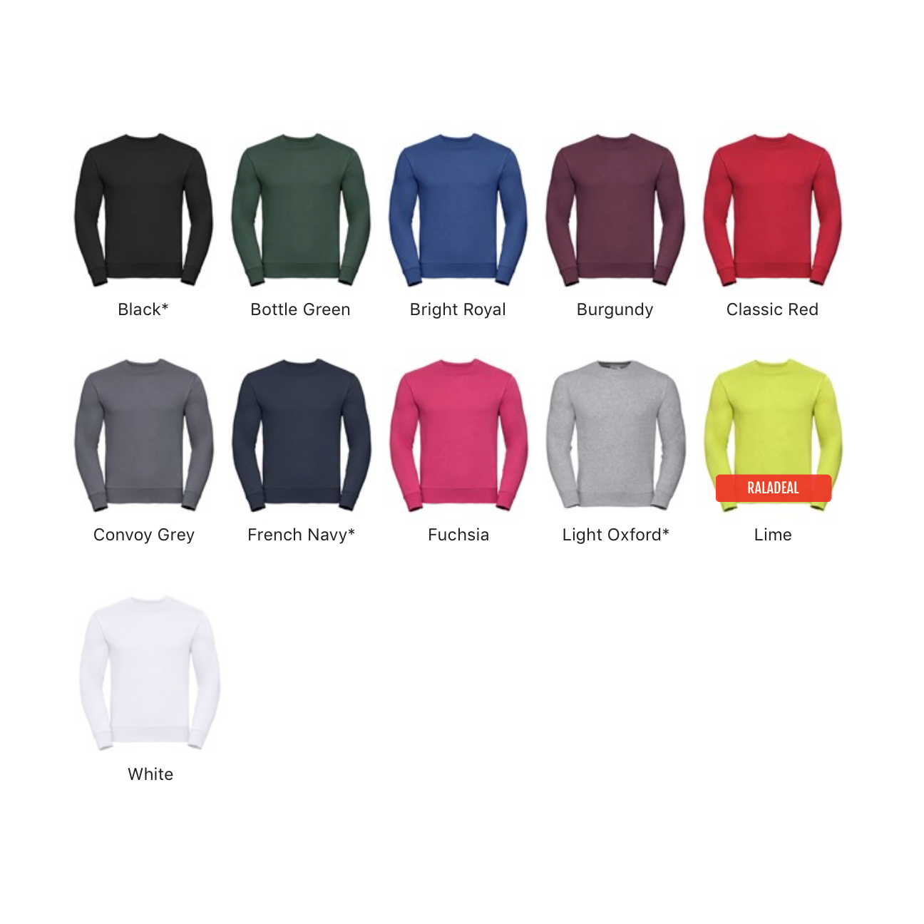 RUSSELL | SET- IN SLEEVE SWEATSHIRT | LB EMBROIDERY