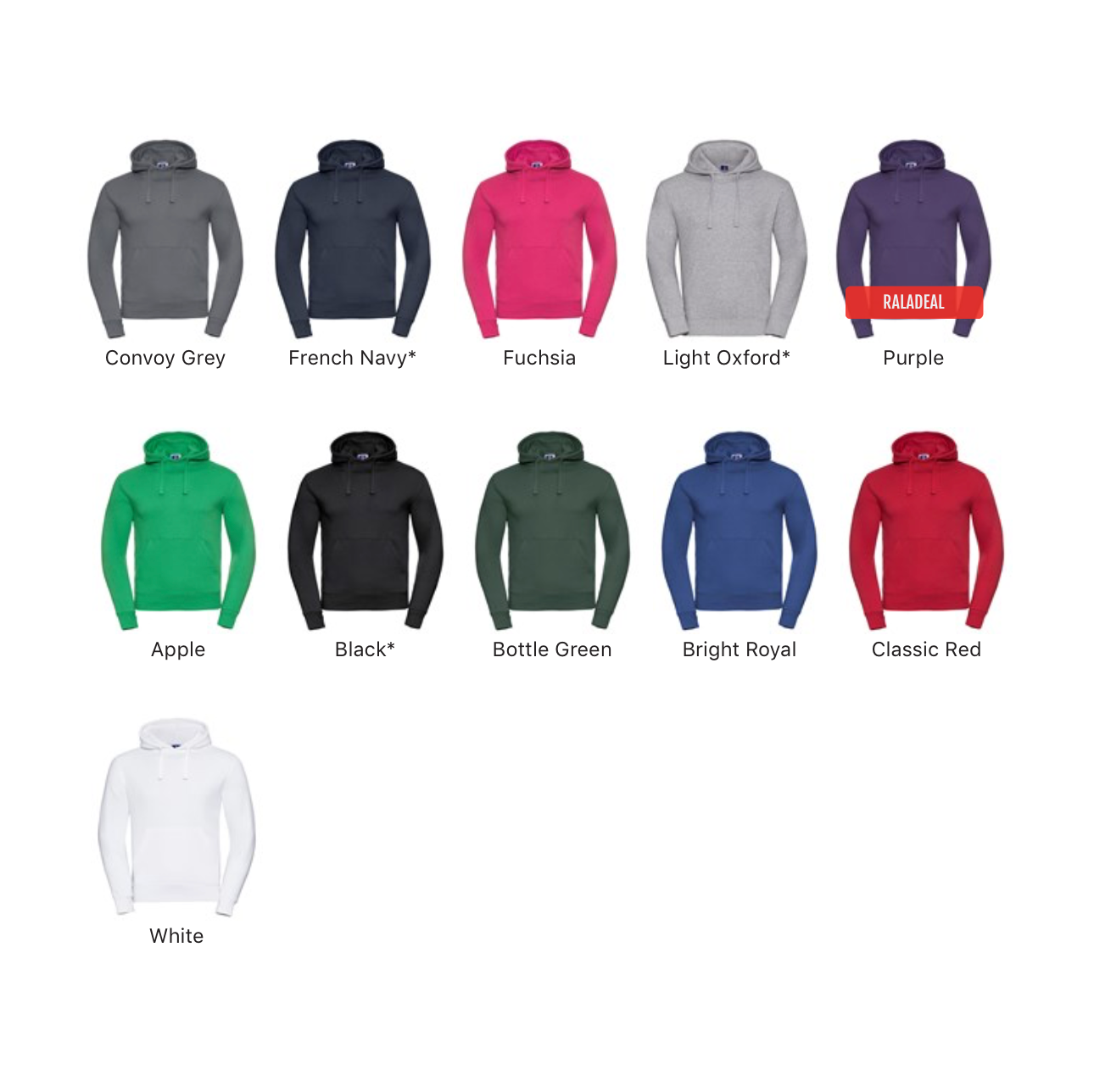 RUSSELL | AUTHENTIC HOODED SWEATSHIRT | LB EMBROIDERY