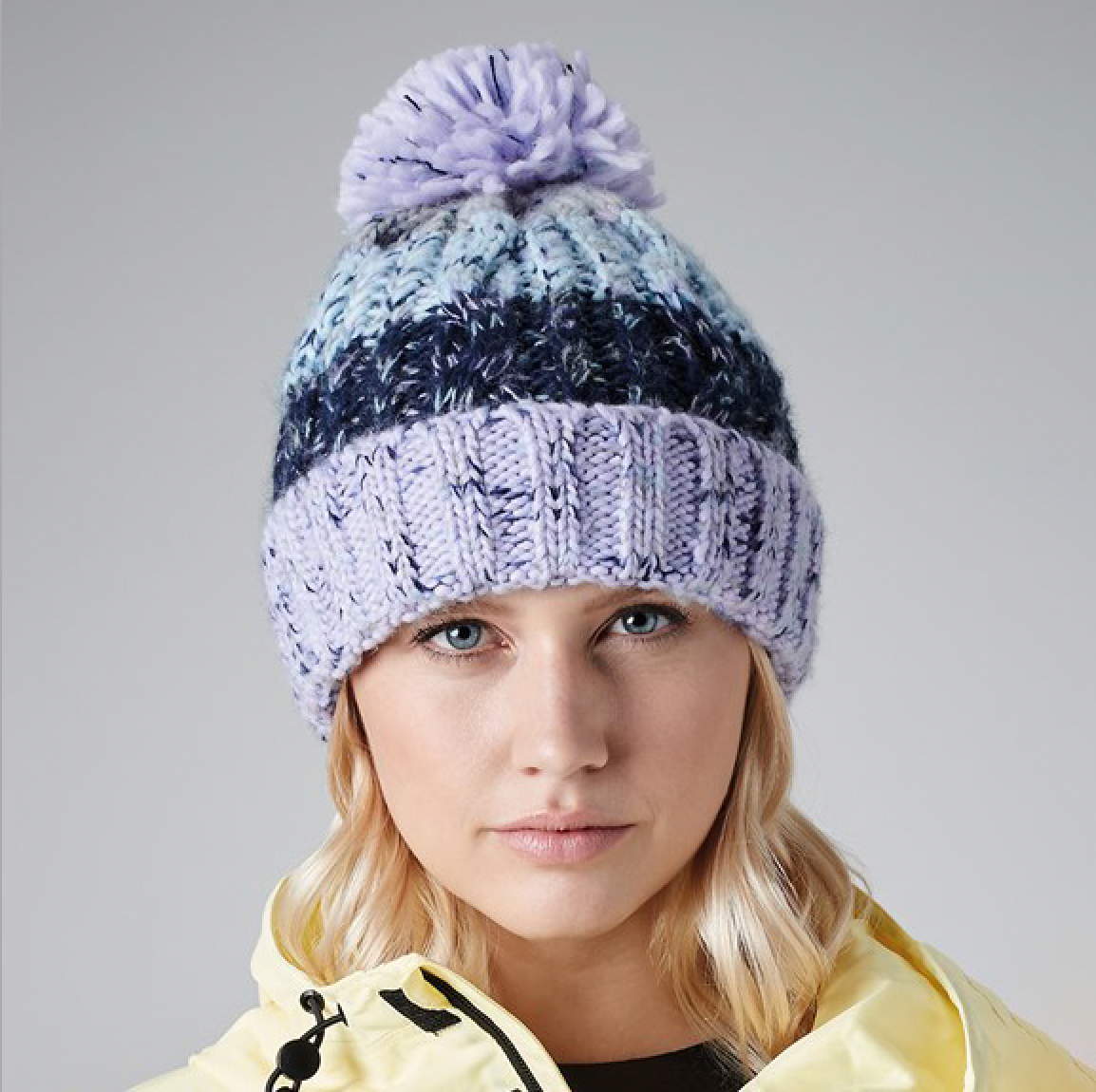 BEECHFILED | CORLSCREW POM POM BEANIE | PLUS EMBROIDERED LOGO