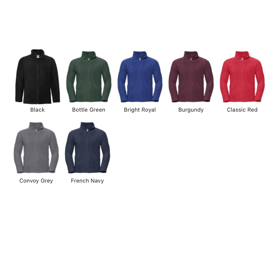 RUSSELL | FULL-ZIP OUTDOOR FLEECE | PLUS LOGO TO LEFT BREAST