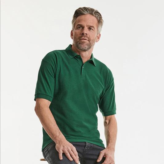 RUSSELL | CLASSIC POLYCOTTON POLO | PLUS LOGO TO LEFT BREAST